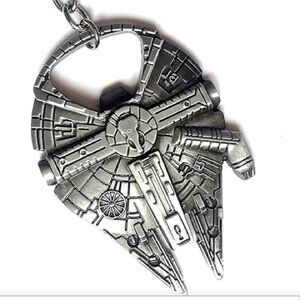 STAR WARS Millennium Falcon Metal Bottle Opener Key Chain NEW